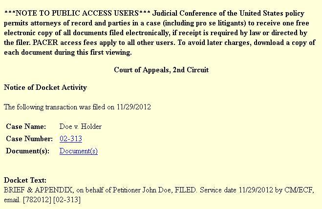 Notice of Docket Activity